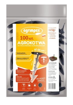 Szpilki do agrowłókniny Agrimpex 100 szt czarne
