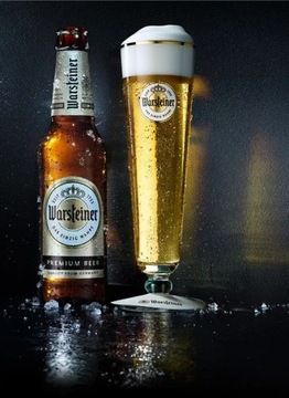 Стакан WARSTEINER BEER, 30 мл, высота 23,2 см, ГЕРМАНИЯ