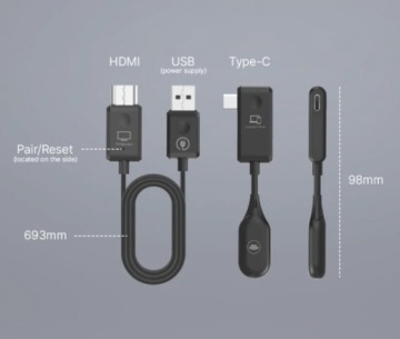 Беспроводной адаптер, передатчик, приемник USB-C, 1080P, Full HD, MINIX C1