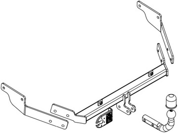 UTAH 1100KG ZAŘÍZENÍ(HÁK) TÁŽNÝ PEUGEOT PARTNER MALÉ VAN OD 1996 2008R.