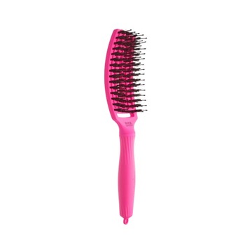 OLIVIA GARDEN AMAZONS FINGERBRUSH Кисть из кабана и нейлона | Неоново-розовый - М