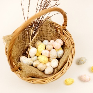 Детская плетеная пасхальная корзина с ручкой маленькая пасхальная корзина 20 см