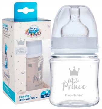 CANPOL BUTELKA SZEROKA ANTYKOLKOWA 120ml ROYAL 0+