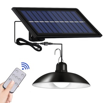 LAMPA SOLARNA ŻYRANDOL LED WISZĄCA OGRODOWA Z CZUJNIKIEM RUCHU PILOT ZD53D