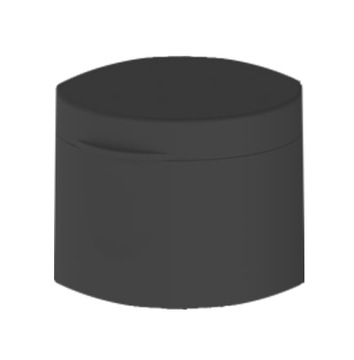 BIAŁA BUTELKA HDPE 100ml FLIP TOP CZARNY MAT