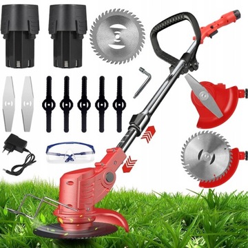 ZESTAW PODKASZARKA AKUMULATOROWA KOSA OGRODOWA DO TRAWY 650W 12V + 2 AKU