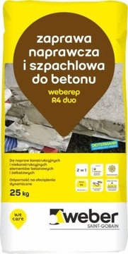Weberep R4 duo - 25 kg - zaprawa naprawcza PCC