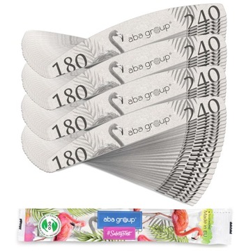 Pilnik do Paznokci 180/240 Łódka Półksiężyc Slim Folia Aba Group 100 szt