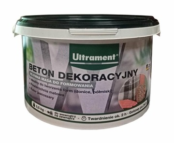 ULTRAMENT Beton Dekoracyjny do odlewów szary 3,5kg