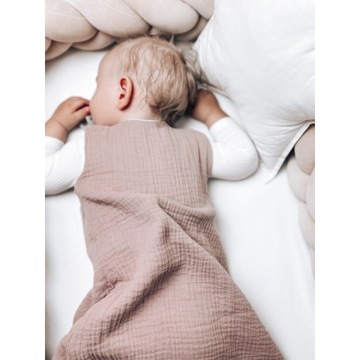 Двусторонний муслиновый спальный мешок (0-4 м) Розовый - Sleepee