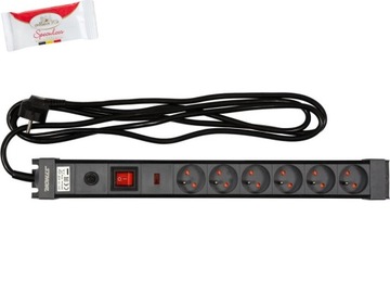 STHOR LISTWA ZASILAJĄCA 6 GNIAZD 3M 1,5MM2 72371