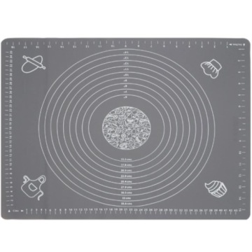 СИЛИКОНОВЫЙ КУХОННЫЙ КОВРИК ДЛЯ ПИЦЦЫ ТОРТ 50Х40 СЕРЫЙ