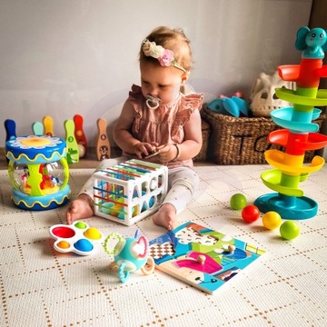 TOR KULKOWY KULODROM ZJEŻDŻALNIA KULKOWA SPIRALA ZESTAW KULKI WOOPIE