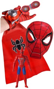 Strój Spiderman Rękawica Wyrzutnia Figurka 4w1