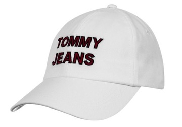 TOMMY HILFIGER CZAPKA Z DASZKIEM GRAPHIC CAP WHITE