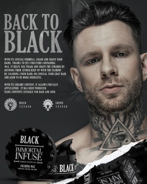 Immortal Infuse Coloring Wax Black 100ml