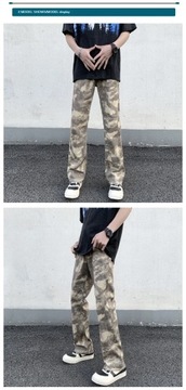 High Street Denim Pants Camouflage Jeans For Men's