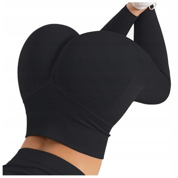 Legginsy SIŁOWNIA PUSH UP marszczenia wysoki stan