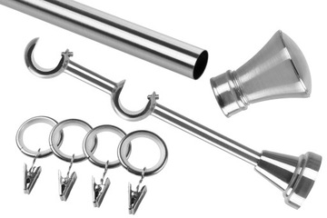 ДВОЙНОЙ МЕТАЛЛИЧЕСКИЙ КАРДИН 240 СМ 19 ММ С ЛЯГУШКАМИ РАЗНЫЕ ЦВЕТА КОНЦОВ