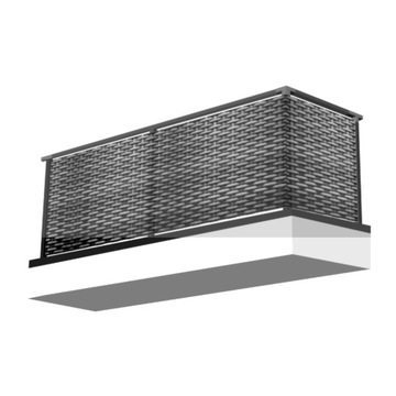 rattan ANTRACYTOWY osłona balkonowa na wymiar