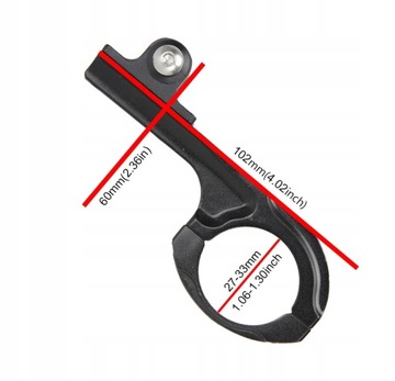 Uchwyt aluminiowy długi + adapter MOST 1/4 Rower GOPRO DJI ACTION (GP.39)