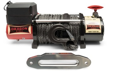 ЛЕБЕДКА DRAGON 6T 12V ЭЛЕКТРОМОБИЛЬНАЯ ЛЕБЕДКА синтетический трос