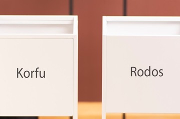 DONICA METALOWA PROSTOKĄTNA RODOS, 60 cm BIAŁA