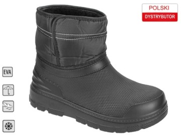ŚNIEGOWCE MĘSKIE ZIMOWE KALOSZE KOZAKI LEKKIE EVA PIANKOWE OCIEPLANE RZEPY