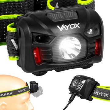 LATARKA CZOŁOWA LED CZOŁÓWKA AKUMULATOROWA USBC WODOODPORNA 170lm PRO VAYOX
