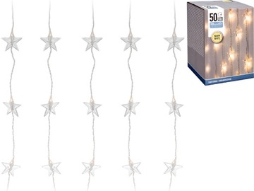 Kurtyna 50 x Led Gwiazdy 65 mm