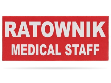 NASZYWKA RATOWNIK MEDICAL STAFF NAPIS ODBLASKOWY