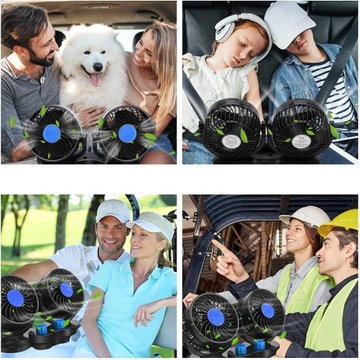 ДВОЙНОЙ ВЕНТИЛЯТОР, АВТОМОБИЛЬНЫЙ ВЕНТИЛЯТОР 12 В, ОХЛАЖДАЮЩИЙ ВЕНТИЛЯТОР