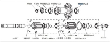 Łożysko piasty Fulcrum Racing 4, 5, 6 Quattro,