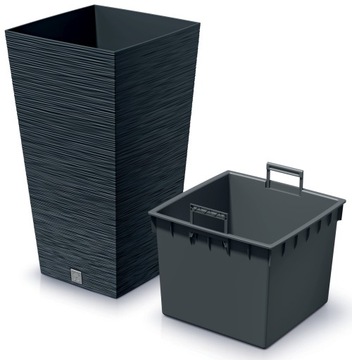 Doniczka FURU Square DFSH300 30x30 h55 - Antracyt