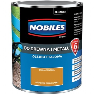 Nobiles Ftalonal Farba Alkidowa Orzech Jasny 0,7L