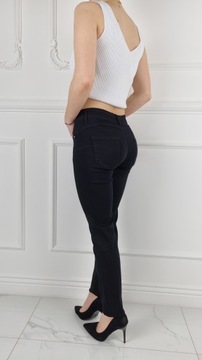 MODNE DAMSKIE SPODNIE JEANSOWE Plus Size Push - Up