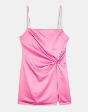 Topshop różowa satynowa sukienka mini 38