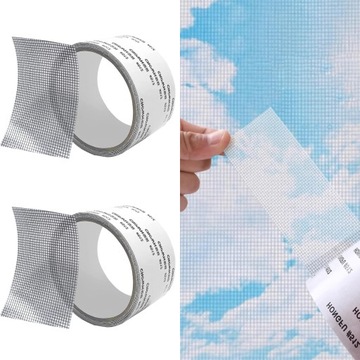 2X ВОДОНЕПРОНИЦАЕМАЯ САМОКЛЕЯЩАЯСЯ РЕМОНТНАЯ ЛЕНТА МОСКИТНАЯ СЕТКА ПРОТИВ НАСЕКОМЫХ 2м