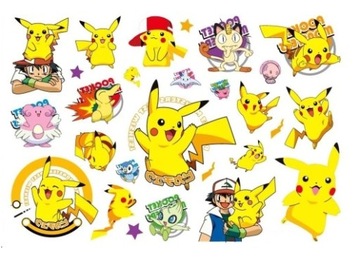 TATUAŻ ZMYWALNY POKEMON URODZINY DZIECKO DEKORACJA