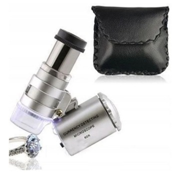 Мини МИКРОСКОП Профессиональная лупа для ювелирных изделий + светодиод