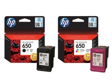 Zestaw tuszów HP 650 Kolor+Czarny ORYGINAŁ