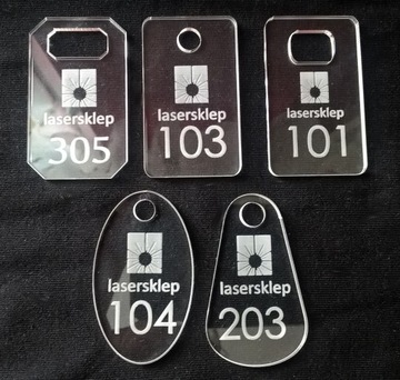 BRELOK breloki do kluczy pleksi plexi 3x5 cm 100