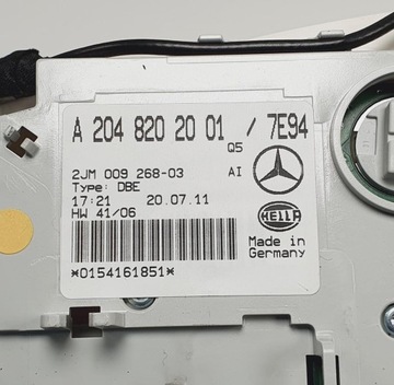 LAMPA OSVĚTLENÍ INTERIÉR MERCEDES W204