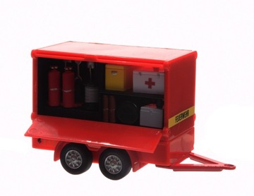 АВТОМОБИЛЬ ПОЖАРНОЙ МАРКИ С МЕТАЛЛИЧЕСКИМ ПРИЦЕПОМ