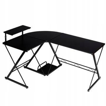 Biurko narożny Costway 147 x 112 x 94 cm czarny