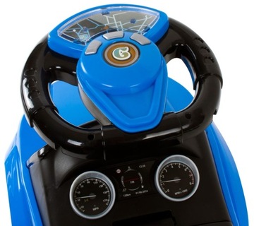 Каталка-толкатель, ходунки с ручкой и зажимом, Спортивная машина, синий