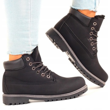 BUTY ZIMOWE BOTKI TRAPERY OCIEPLANE DAMSKIE