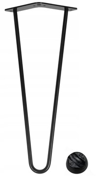 Noga meblowa Hairpin 2 pręty CZARNA h=457mm
