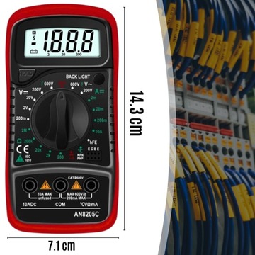 Цифровое напряжение многометрально -метр ЖК -ток тестер AC 10A DC 10A