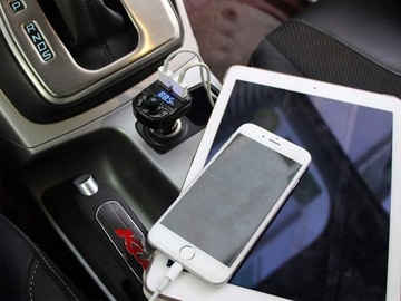 Автомобильный FM-передатчик, MP3-зарядное устройство Bluetooth, 2 USB-аудиозарядных устройства